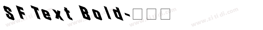 SF Text Bold字体转换